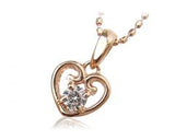 K10PG ピンクゴールド 誕生石ハート ネックレス (4月ダイヤモンド)