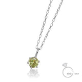 me. ペリドット/誕生石1粒石 ネックレス