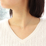 K18WG 0.1ctダイヤモンド ネックレス