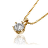 K18YG 0.1ctダイヤモンド ネックレス