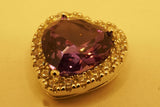 【新作】【即納】アレキサンドライト 1.5CT 9x9mm ハートモチーフ Heart Round ネックレス ペンダントトップ【誕生石6月】【バレンタインデー】【プレゼントに最適!】