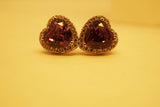 【新作】【即納】アレキサンドライト 1.1CT 7x7mm ハートモチーフ Heart Round ピアス【誕生石6月】【バレンタインデー】【プレゼントに最適!】