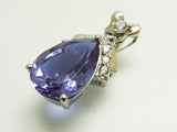 【新作】【即納】5.4カラット アレキサンドライト Synthetic - 13x9mm Pear ペンダント トップ【バレンタインデー】【プレゼントに最適!】