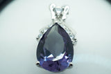 【新作】【即納】5.4カラット アレキサンドライト Synthetic - 13x9mm Pear ペンダント トップ【バレンタインデー】【プレゼントに最適!】