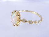 1.07CT オパールリング(イエローゴールド)【彼女や奥様へ】【クリスマスプレゼントに】