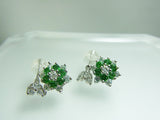 グリーンCZダイヤ(キュービック・ジルコニア)0.11カラット ピアス