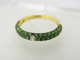 グリーンCZダイヤ(キュービック・ジルコニア)0.05カラット リング