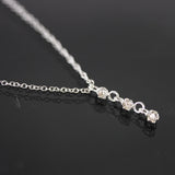 【ジュエリーケース付】【合計 0.1ct】上質な大人の輝き♪憧れのスリーストーン天然ダイヤネックレス 極上のシャンパンカラー《TTLBカラ―ダイヤ》K10WGヘッド縦【彼女や奥様へ】【クリスマスプレゼントに】