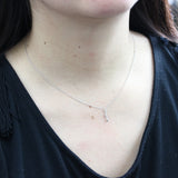 【ジュエリーケース付】【合計 0.1ct】上質な大人の輝き♪憧れのスリーストーン天然ダイヤネックレス 極上のシャンパンカラー《TTLBカラ―ダイヤ》K10WGヘッド縦【彼女や奥様へ】【クリスマスプレゼントに】