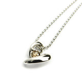 ハート シルバー ネックレス 【4月】