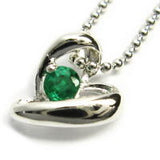 ハート シルバー ネックレス 【5月】