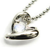 ハート シルバー ネックレス 【6月】