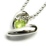 ハート シルバー ネックレス 【8月】