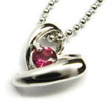 ハート シルバー ネックレス 【10月】