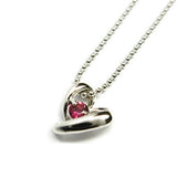 ハート シルバー ネックレス 【10月】