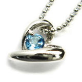 ハート シルバー ネックレス 【11月】