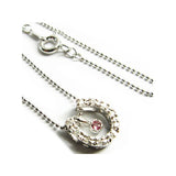 ピンクトルマリン×ダイヤモンド馬蹄 ネックレス 【10月誕生石】