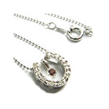 ガーネット×ダイヤモンド馬蹄 ネックレス 【1月誕生石】