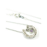 アメジスト×ダイヤモンド馬蹄 ネックレス 【2月誕生石】