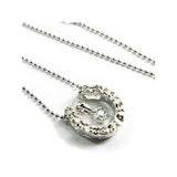 アクアマリン×ダイヤモンド馬蹄 ネックレス 【3月誕生石】