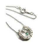 エメラルド×ダイヤモンド馬蹄 ネックレス 【5月誕生石】