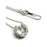 ブルームーンストーン×ダイヤモンド馬蹄 ネックレス 【6月誕生石】