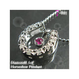 ルビー×ダイヤモンド馬蹄 ネックレス 【7月誕生石】
