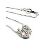 ルビー×ダイヤモンド馬蹄 ネックレス 【7月誕生石】