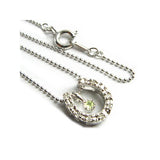 ペリドット×ダイヤモンド馬蹄 ネックレス 【8月誕生石】