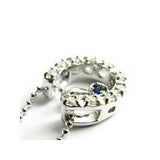 サファイア×ダイヤモンド馬蹄 ネックレス 【9月誕生石】