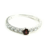 誕生石 ハーフエタニティー リング 【誕生石1月】