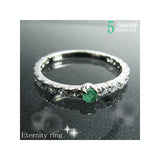 誕生石 ハーフエタニティー リング 【誕生石5月】
