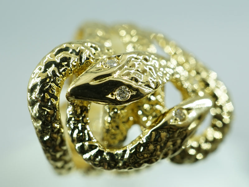 K18 ダイヤモンドR 蛇のリング