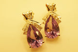 【新作】【即納】アレキサンドライト Corundum5.3カラット 11x7mm Pear ピアス 【誕生石6月】