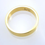ステンレス リング 平打 4mm幅 イエロー【即納】