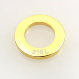 ステンレス ペンダント トップ スモールサークル イエロー【即納】