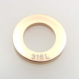 ステンレス ペンダント トップ スモールサークル ピンク【即納】