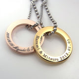 ステンレス ペンダント トップ ビッグサークル イエロー【即納】