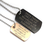 ステンレス カラー ドッグタグ 小 ブルー【即納】