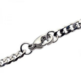 ステンレス 4mm プレート ブレスレット シルバー【即納】