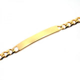 ステンレス 4mm プレート ブレスレット イエロー【即納】