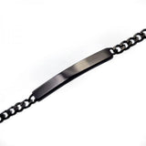 ステンレス 4mm プレート ブレスレット ブラック【即納】