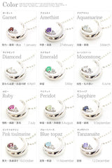 クレッセントムーン シルバー ネックレス 【5月誕生石】