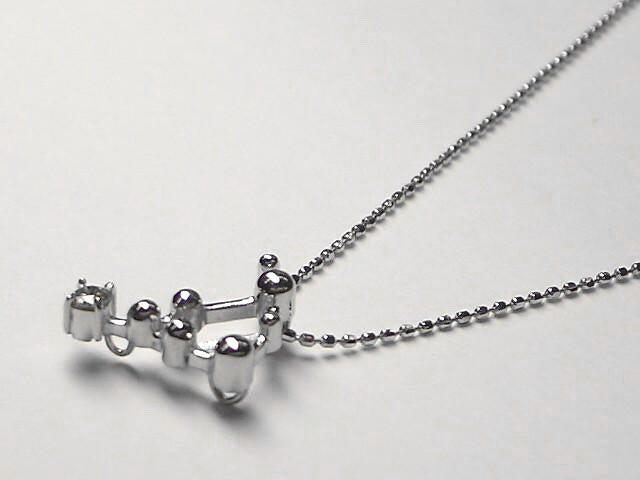 K18WG ホワイトゴールド ダイヤモンド ペンダント ネックレス