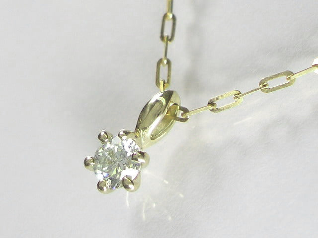 K10YG イエローゴールド ダイヤモンド ペンダント ネックレス
