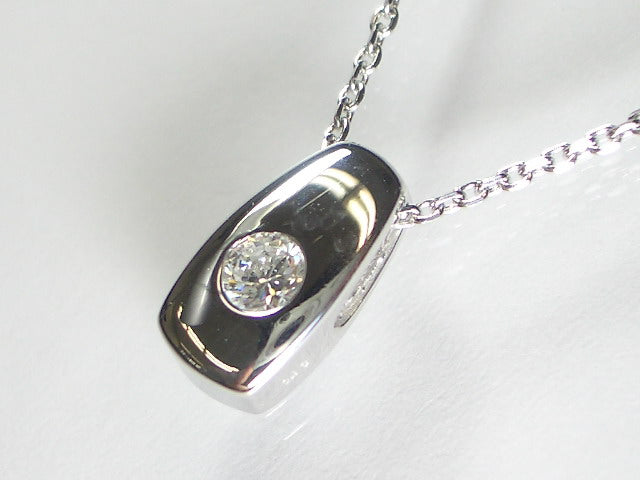 K18WG ホワイトゴールド ダイヤモンド ペンダント ネックレス