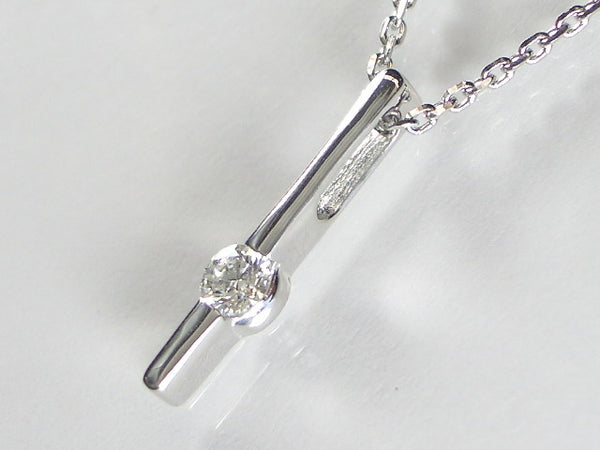 K18WG ホワイトゴールド ダイヤモンド ペンダント ネックレス
