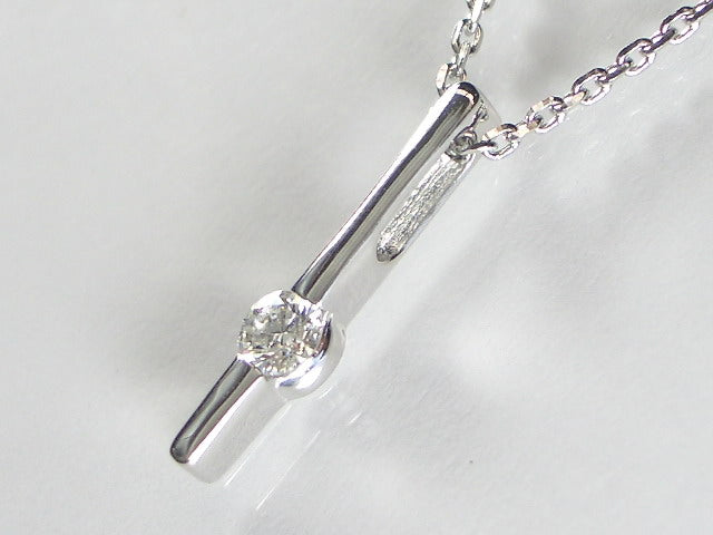 K18WG ホワイトゴールド ダイヤモンド ペンダント ネックレス