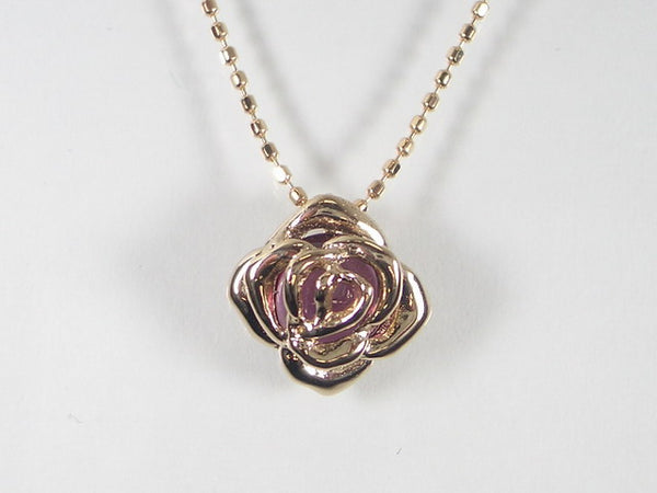 K18PGロードライトガーネット ペンダント ネックレス 【誕生石1月