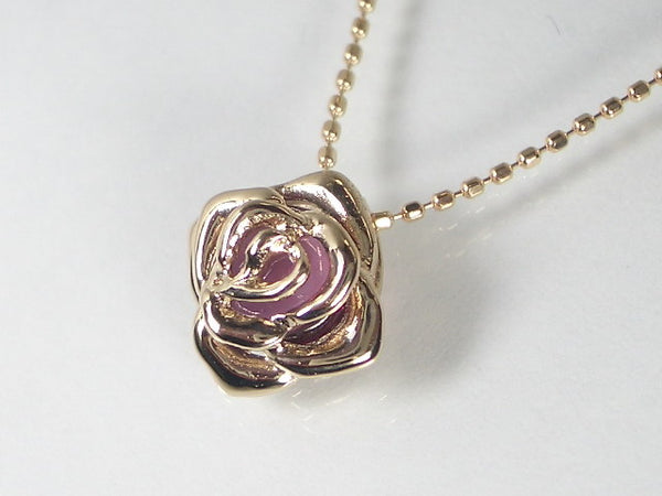 K18PGロードライトガーネット ペンダント ネックレス 【誕生石1